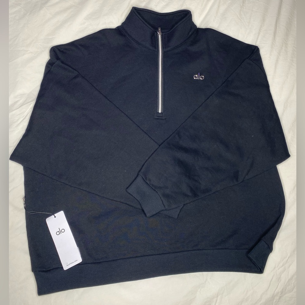 ALO Yoga Men’s Black Quarter-Zip Sweatshirt XXL 2XL